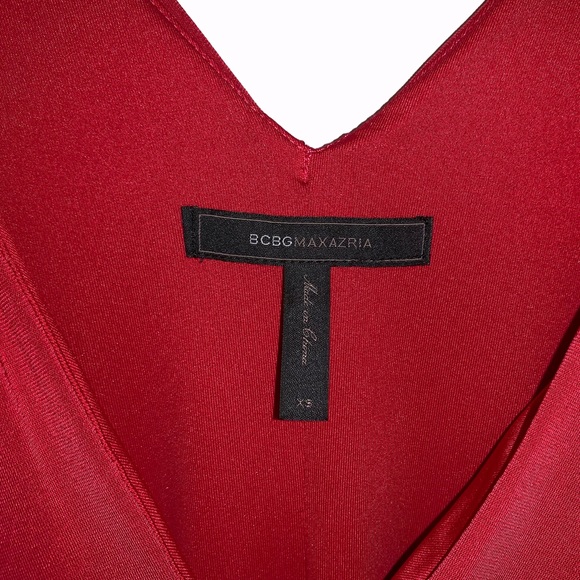 BCBGMAXAZRIA Red Alondra Cocktail Mini Dress :: XS - Picture 4 of 7